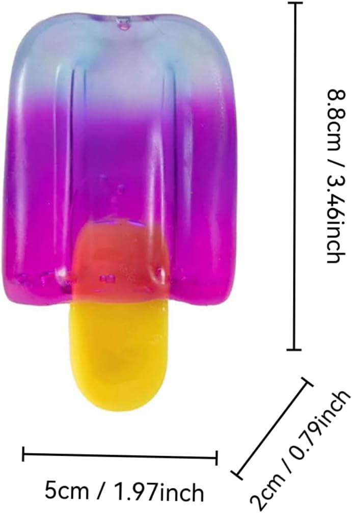 Nee doh Ice Cream Squeeze Squishy,Sensory Stress Relief Toys,Party Favors forAdults,Squishies Slow Rising Fidget Toy Suitable for Anxiety Stress (ice Cream-#01)