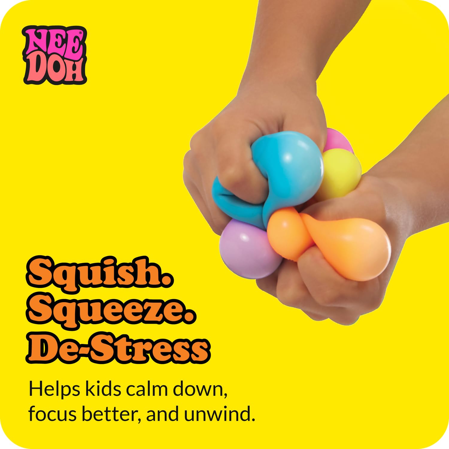 NeeDoh Rainbow - 6-Pack Mini Stress Balls, All Colours