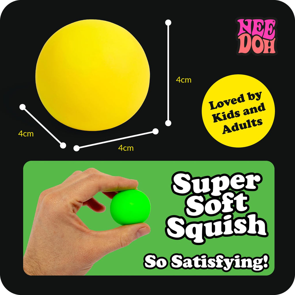 NeeDoh Rainbow - 6-Pack Mini Stress Balls, All Colours