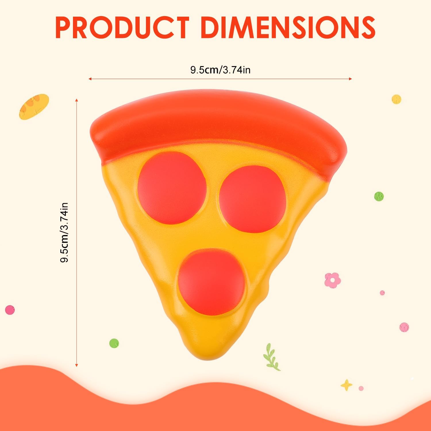 Squishy Ice Cream Squeeze Toys, Cute Pizza Fidget Toys, Cute Food Shaped Fidget Sensory Toys, Soft Anxiety Relief Hand Toys for Adults & Teens, Party Favors, Desk Decor & Relaxation Gifts