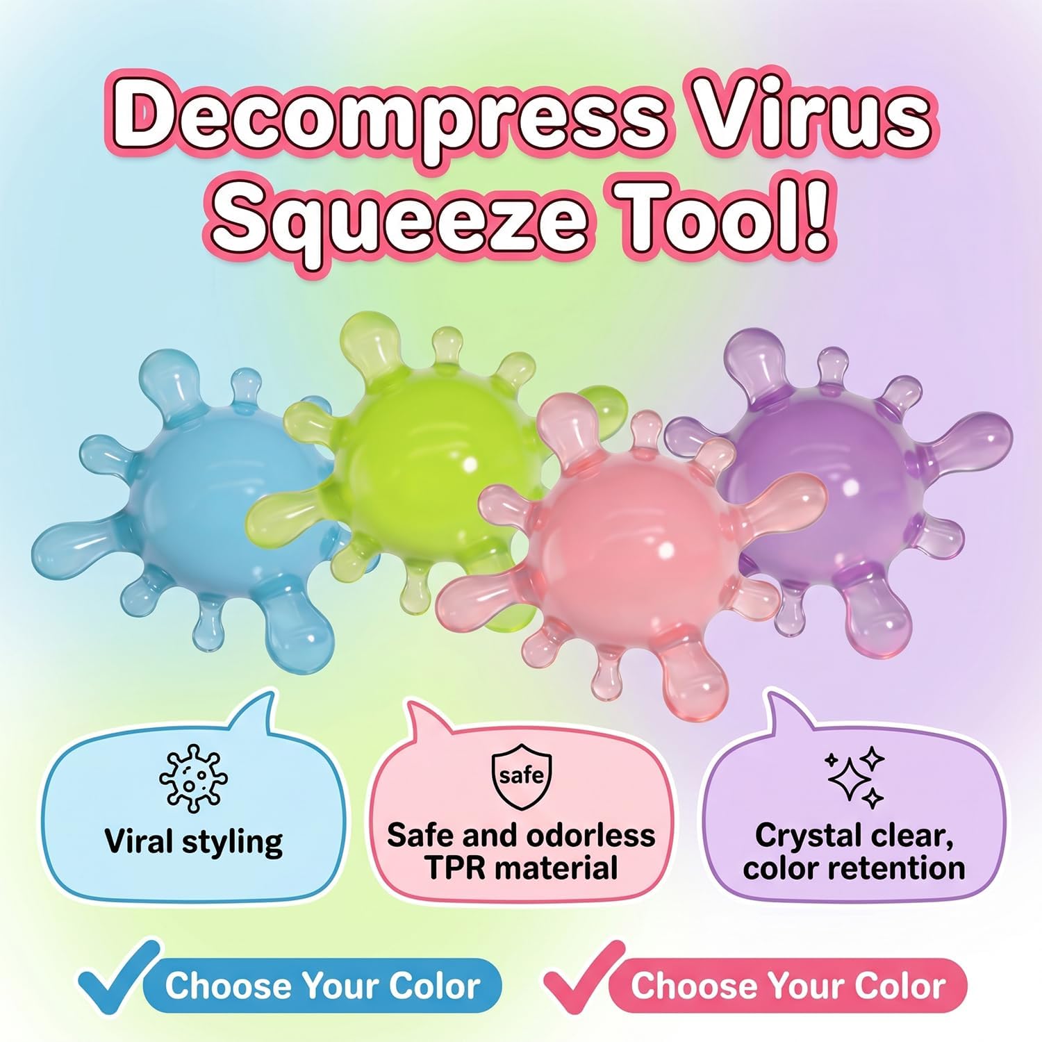 Fidget Toys Stress Balls for Kids,Squishy Stress Splat Toys,Stress Splat Toy,Squishies Anxiety Stress Relief,ADHD Office Mental Health Gifts Prizes Autism Party Favors (Purple)