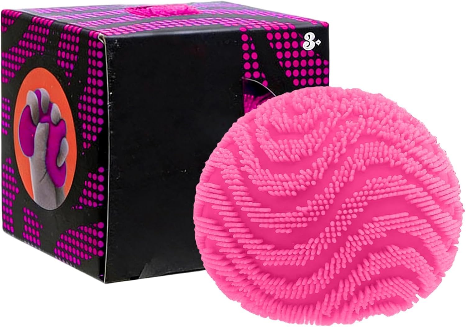 Fuzz Ball Squishy Stress Ball, Stress Fun Desk Fuzz Squeeze Ball, Plush Squeeze Ball for Desktop (Purple)