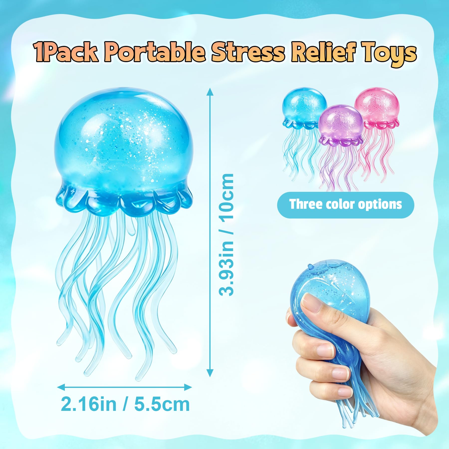 NeeDoh Jellyfish – JellySquish Sparkle Squishy