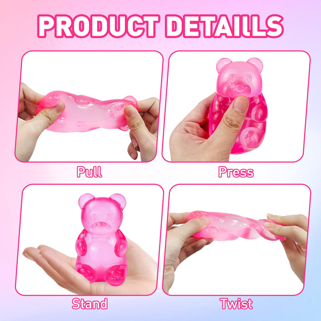 NeeDoh Gummy Bear Taba Squishy – Jelly Bear Squeeze Toy