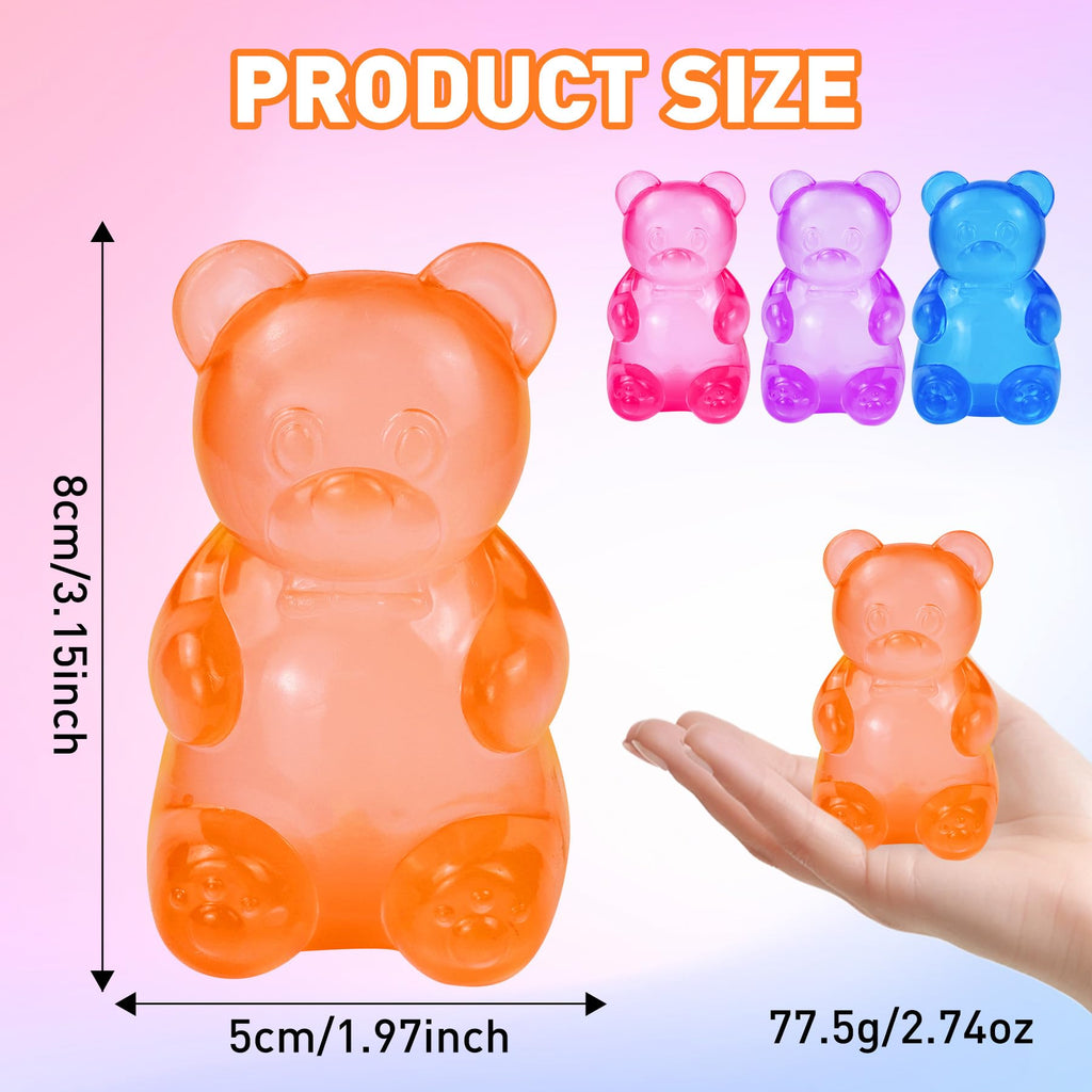 NeeDoh Gummy Bear Taba Squishy – Jelly Bear Squeeze Toy