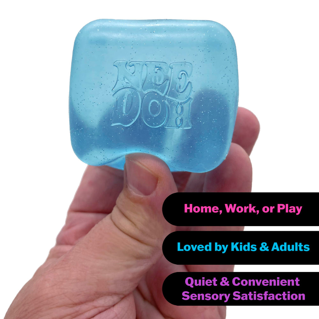 NeeDoh Nice Cube – Super Solid Squish Sensory Squeeze Fidget Toy
