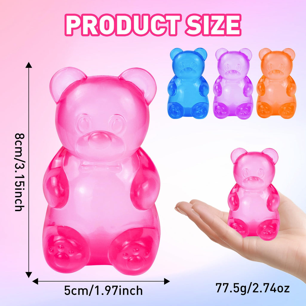NeeDoh Gummy Bear Taba Squishy – Jelly Bear Squeeze Toy