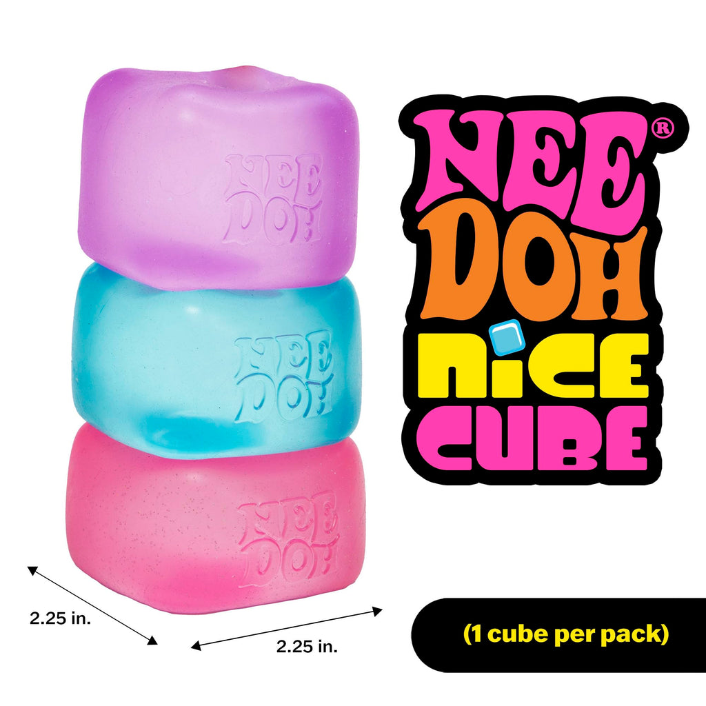 NeeDoh Nice Cube – Super Solid Squish Sensory Squeeze Fidget Toy