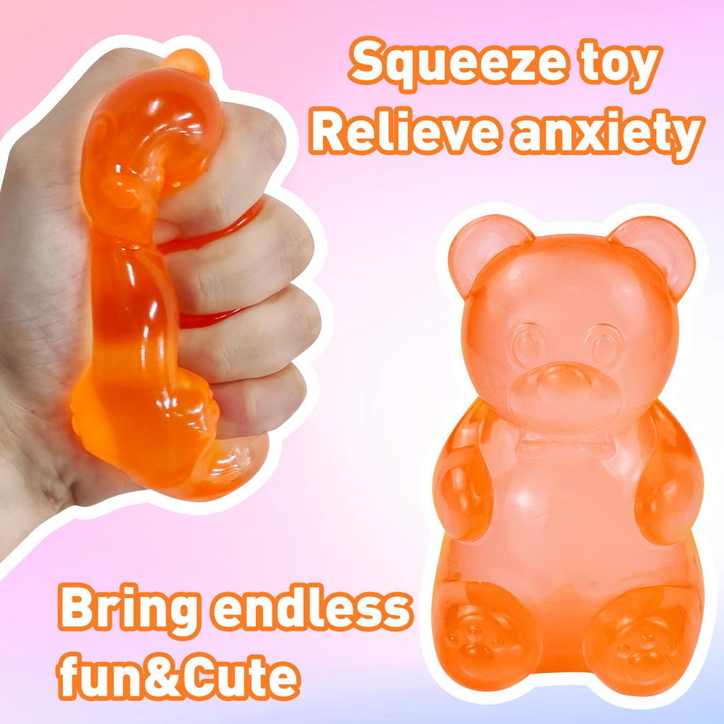 NeeDoh Gummy Bear Taba Squishy – Jelly Bear Squeeze Toy
