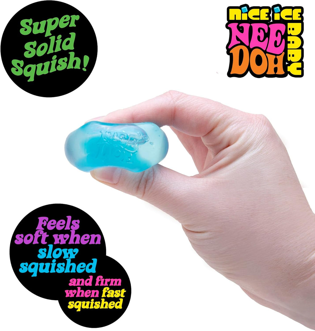 NeeDoh Teenie 10-Pack – 5 Styles Inc. Nice Ice Baby, Original, Swirl, Ripples & Glow