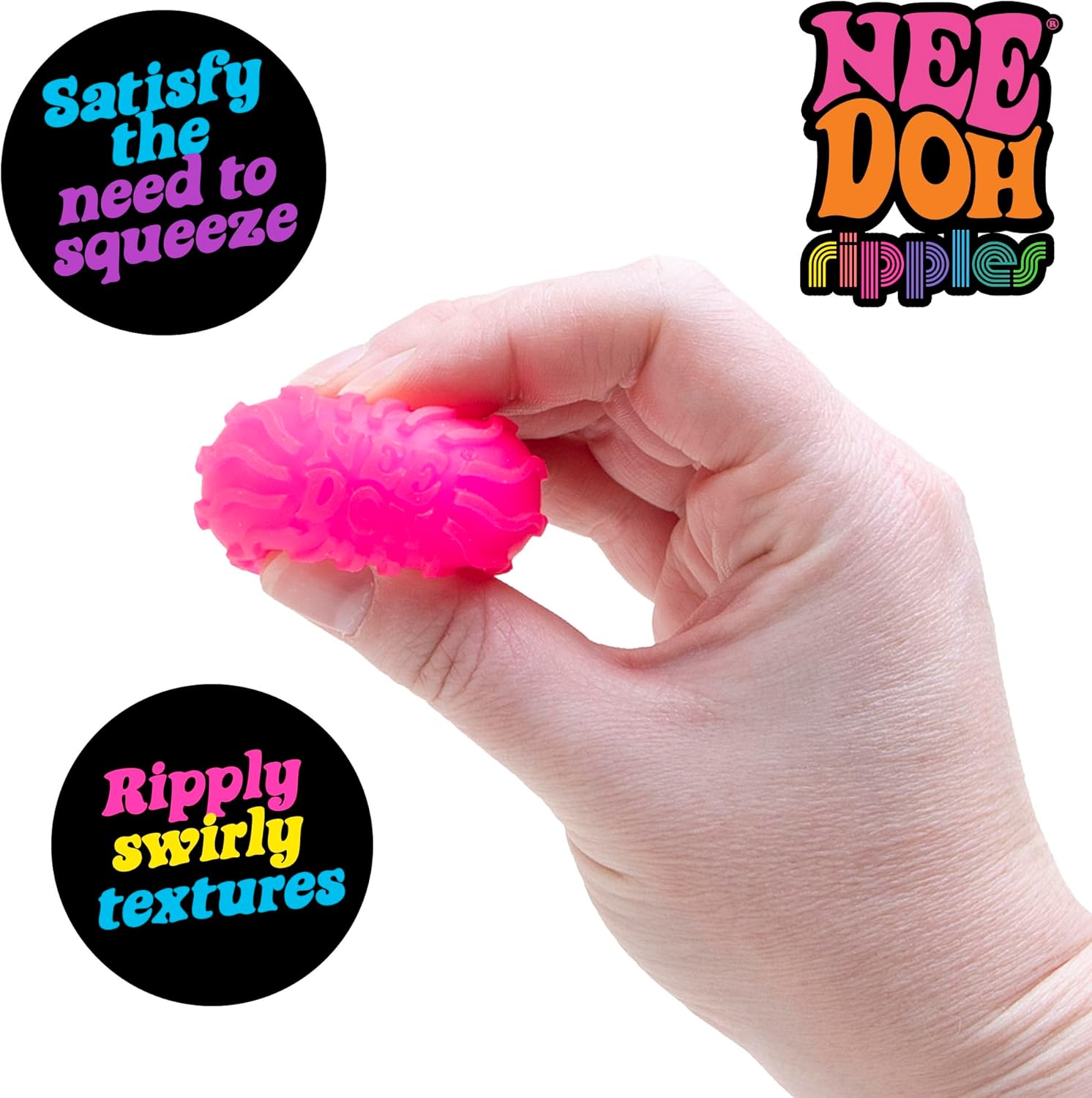 NeeDoh Teenie 10-Pack – 5 Styles Inc. Nice Ice Baby, Original, Swirl, Ripples & Glow