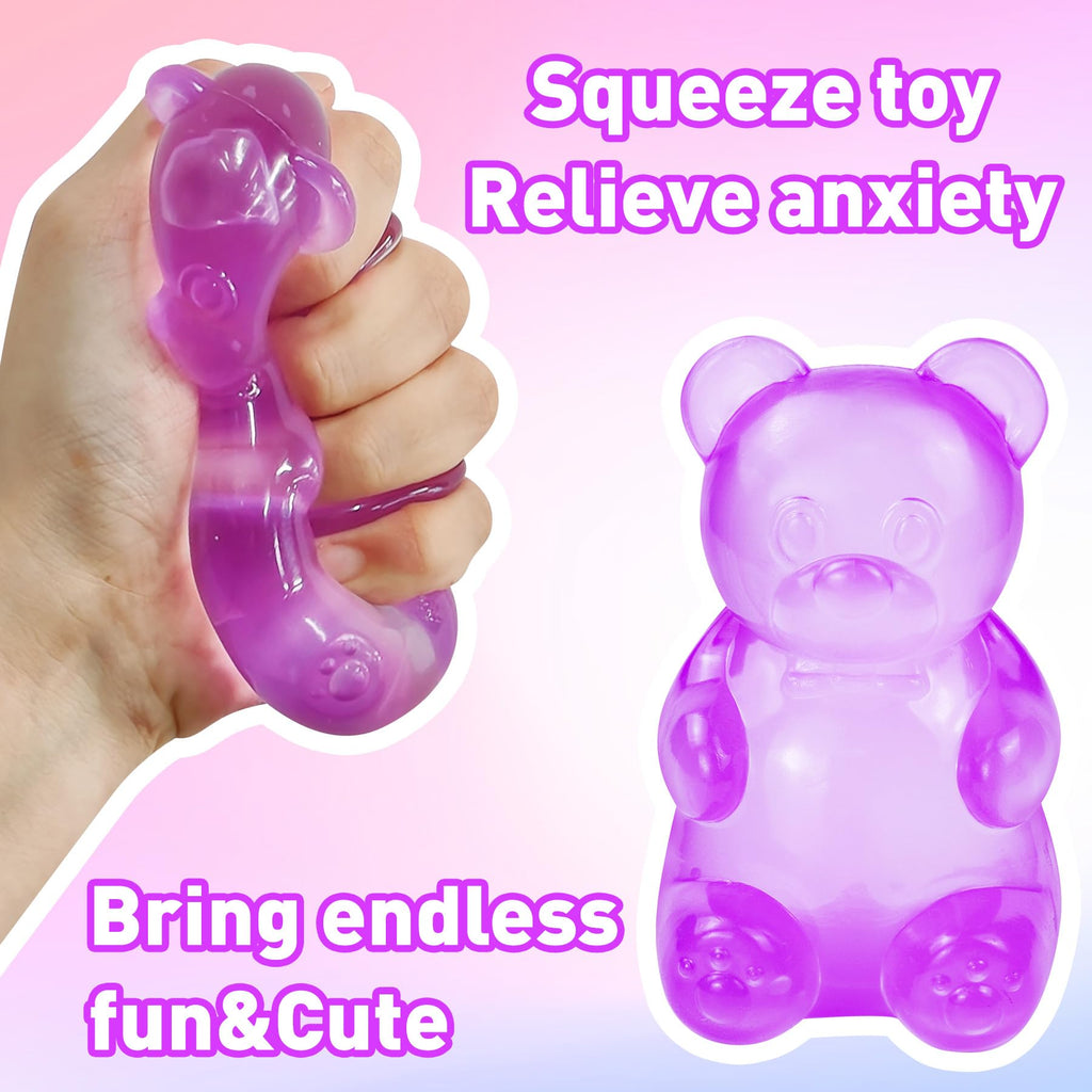 NeeDoh Gummy Bear Taba Squishy – Jelly Bear Squeeze Toy