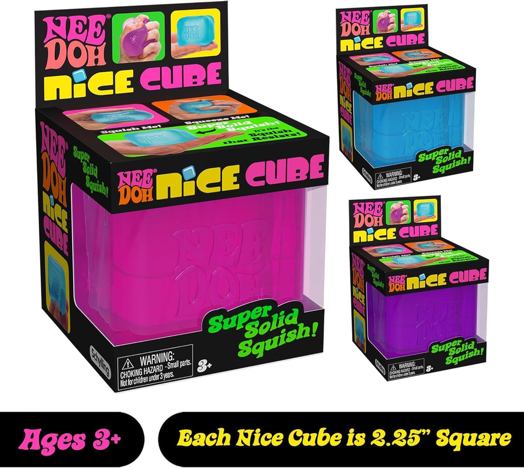 NeeDoh Nice Cube – Super Solid Squish Sensory Squeeze Fidget Toy