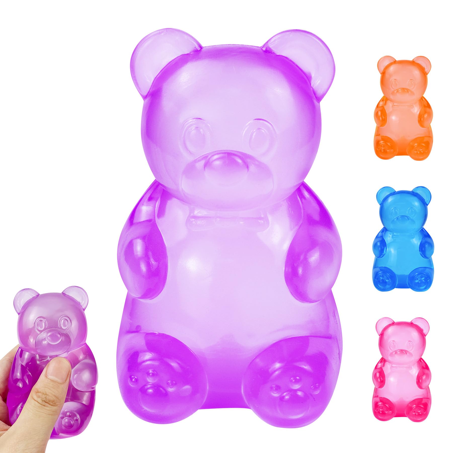NeeDoh Gummy Bear Taba Squishy – Jelly Bear Squeeze Toy
