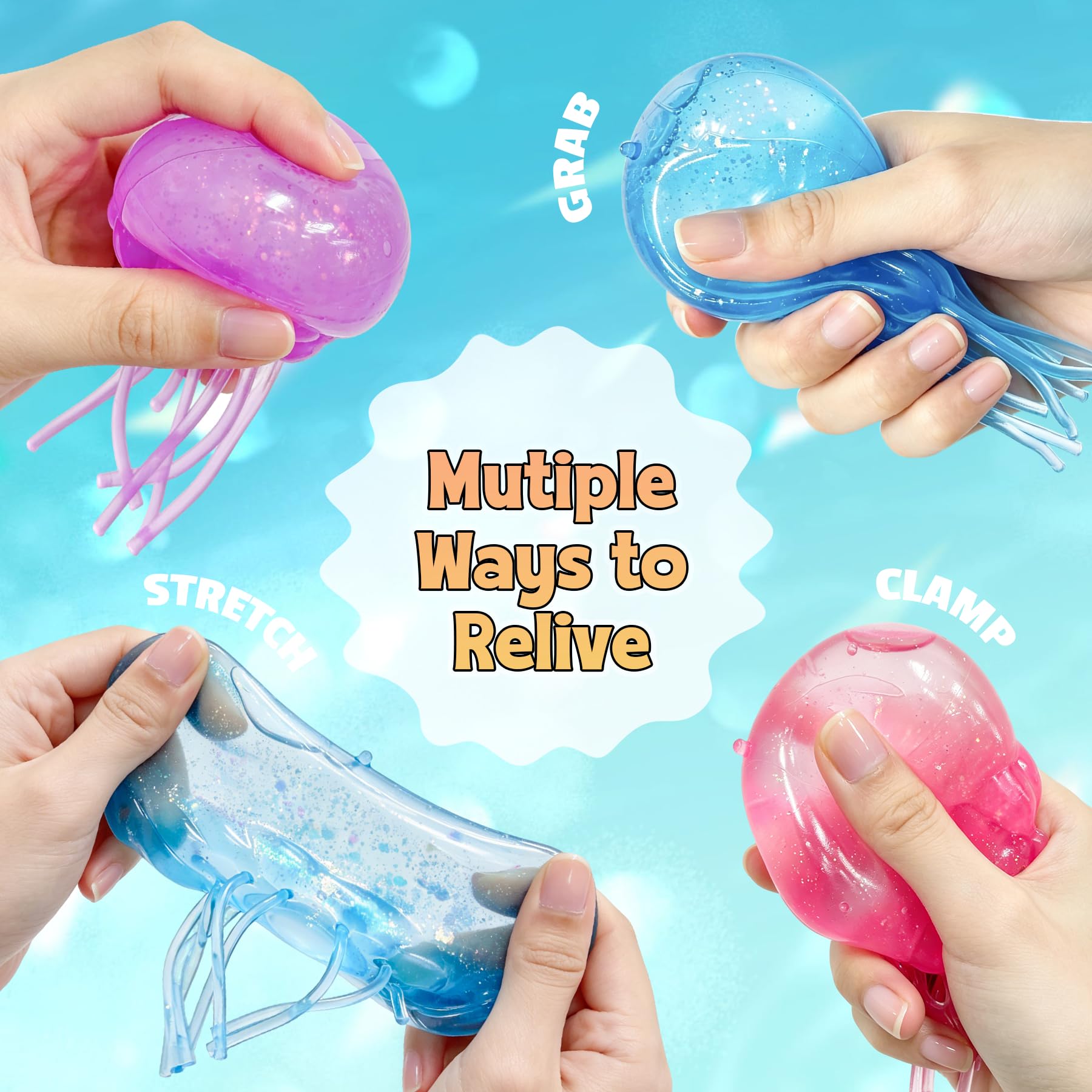 NeeDoh Jellyfish – JellySquish Sparkle Squishy
