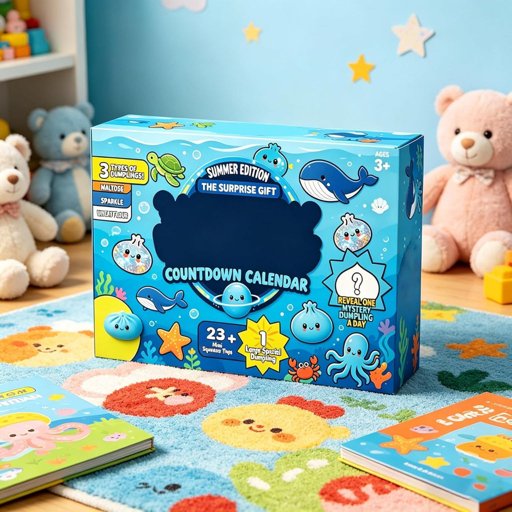 Mystery Dumpling Squishy Advent Calendar – 24 Blind Box Squishies