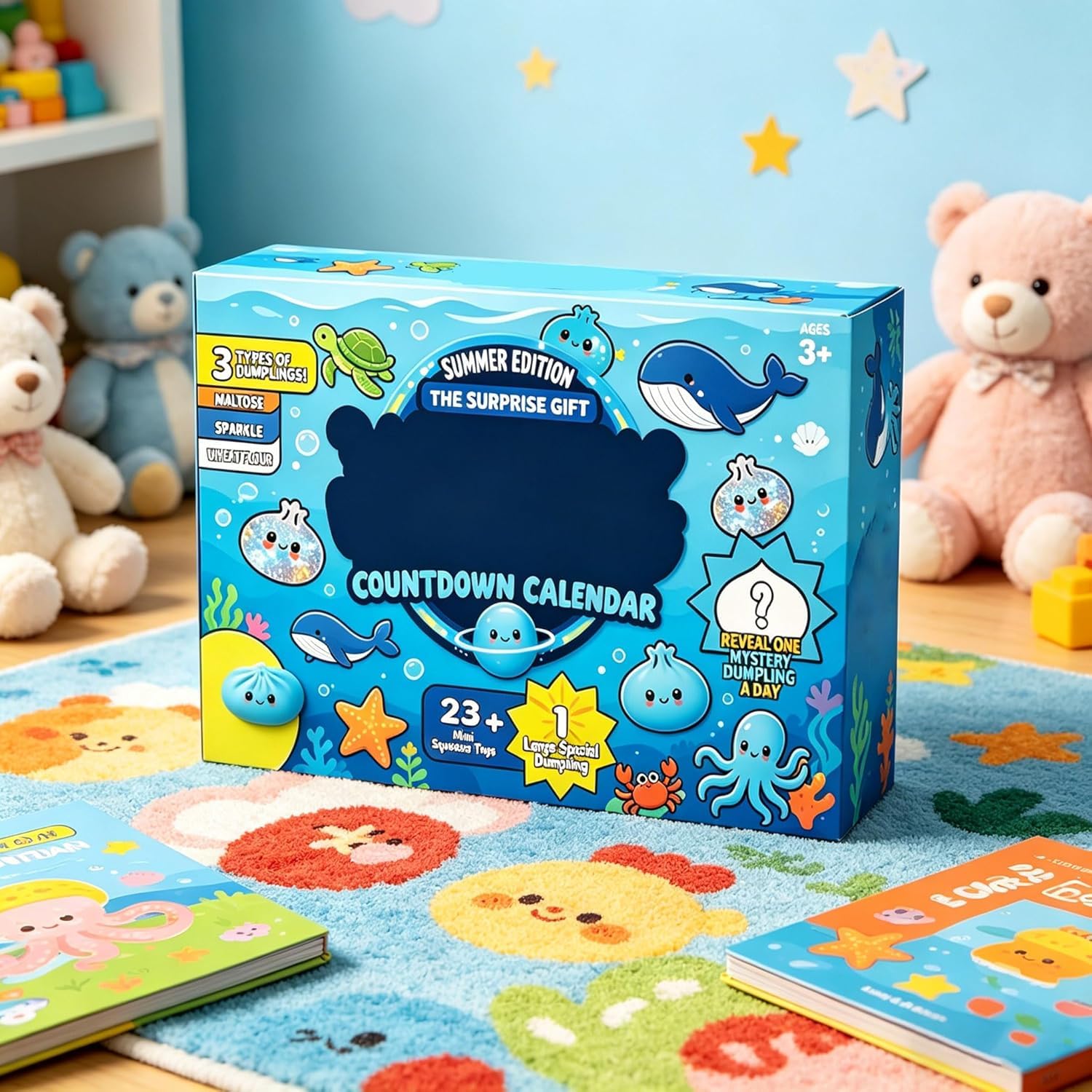Mystery Dumpling Squishy Advent Calendar – 24 Blind Box Squishies