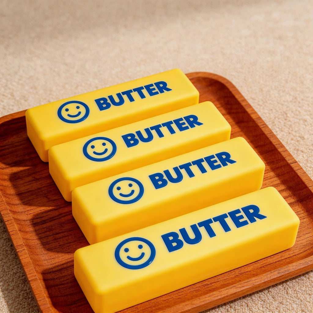 NeeDoh Butter Squishy – Realistic Slow-Rise Butter Stick Midou
