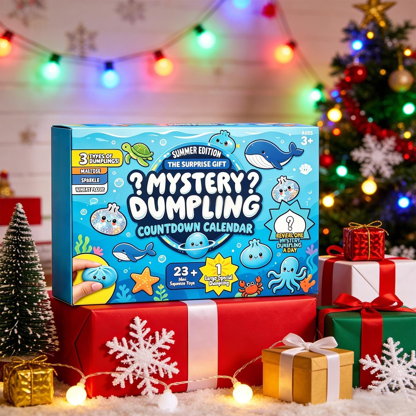 Mystery Dumpling Squishy Advent Calendar – 24 Blind Box Squishies