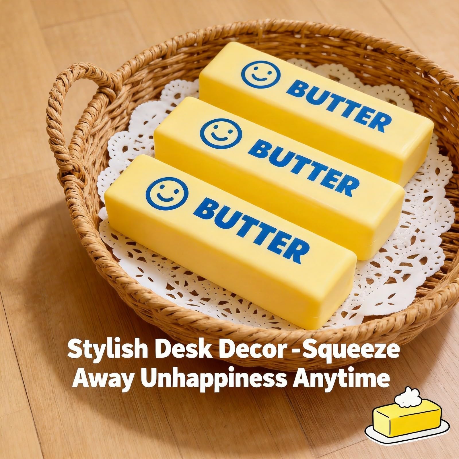 NeeDoh Butter Squishy – Realistic Slow-Rise Butter Stick Midou