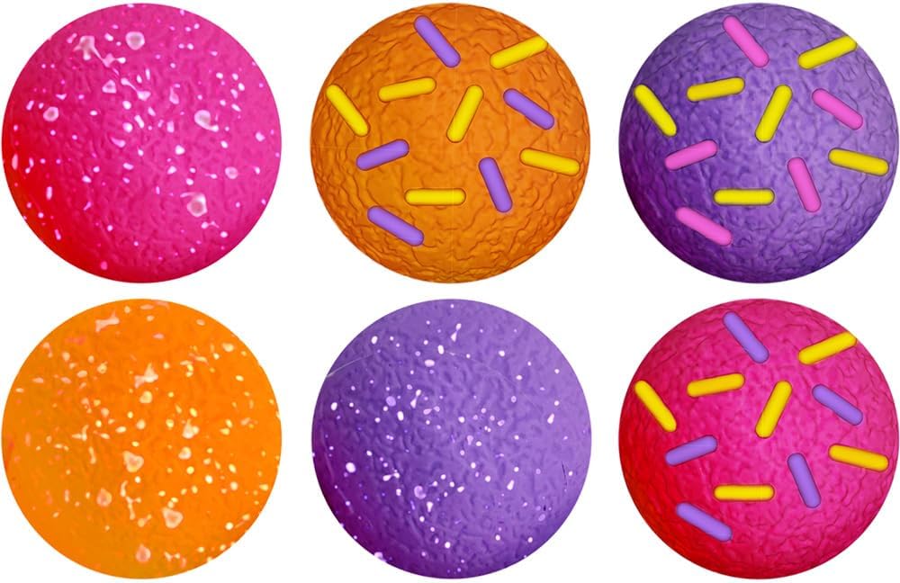 NeeDoh Donut Holes mini doughnut squishy toys with sprinkles powdered sugar and cakey designs in bakery style box
