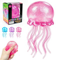 NeeDoh JellySquish jellyfish squishy with sparkly translucent dome suspended glitter and soft wiggly tentacles