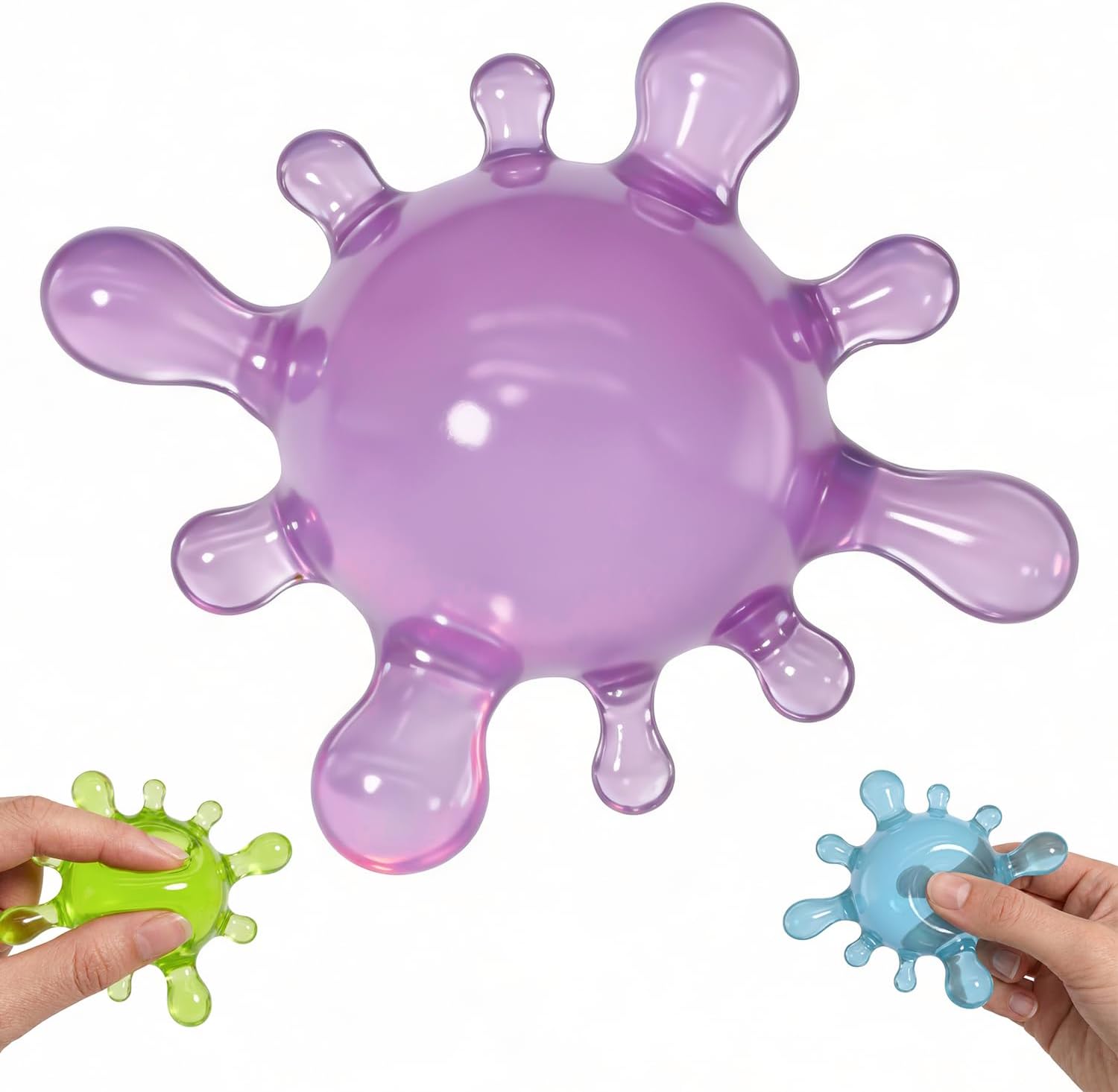 Fidget Toys Stress Balls for Kids,Squishy Stress Splat Toys,Stress Splat Toy,Squishies Anxiety Stress Relief,ADHD Office Mental Health Gifts Prizes Autism Party Favors (Purple)